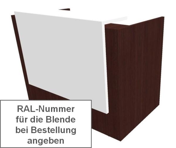 Quadrifoglio Z2 Empfangstheke C72 Wenge/Wunschfarbe Gestell:silbern Quadrifoglio Z2 Empfangstheke C72 Wenge/Wunschfarbe Gestell:silbern