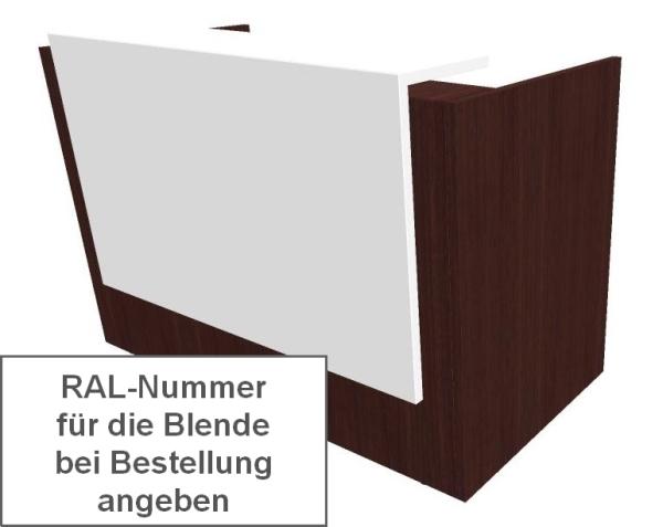 Quadrifoglio Z2 Empfangstheke C73 Wenge/Wunschfarbe Gestell:weiss Quadrifoglio Z2 Empfangstheke C73 Wenge/Wunschfarbe Gestell:weiss