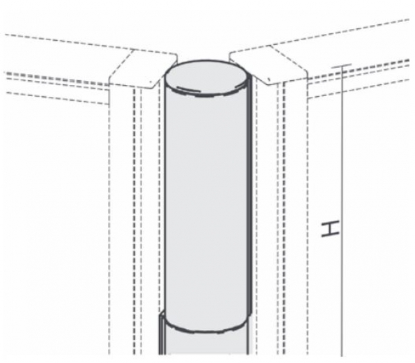 Geramoebel ECOPRO Zubehoer Verbindungssaeule 100cm winkelvariabel
