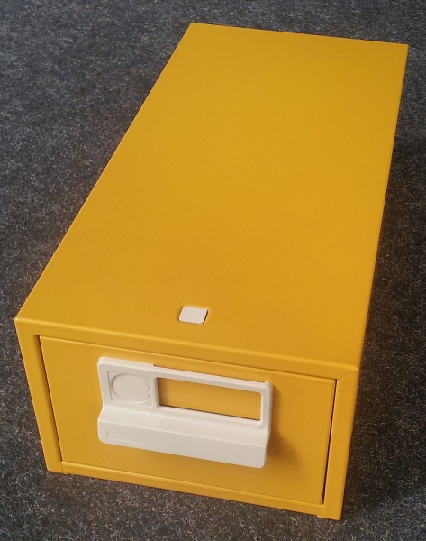 Bisley CARDBOX Karteikasten einbahnig A7 gelb oh.Schloss Bisley CARDBOX Karteikasten einbahnig A7 gelb oh.Schloss