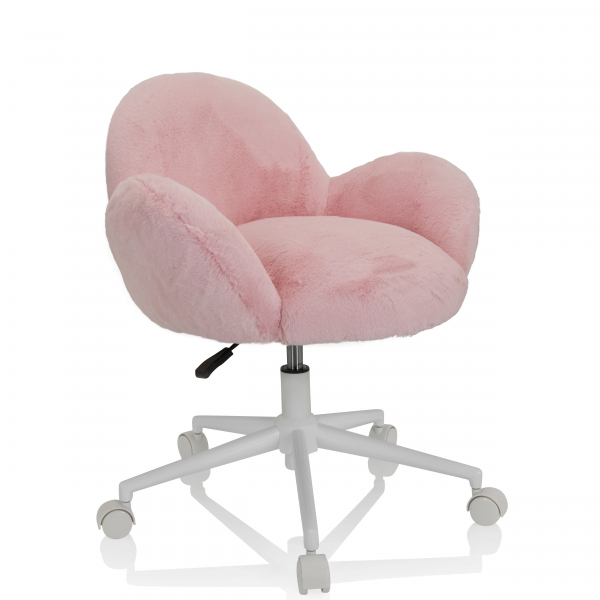 bueroland-kinderstuhl-kid-kuma-kunstfell-rosa