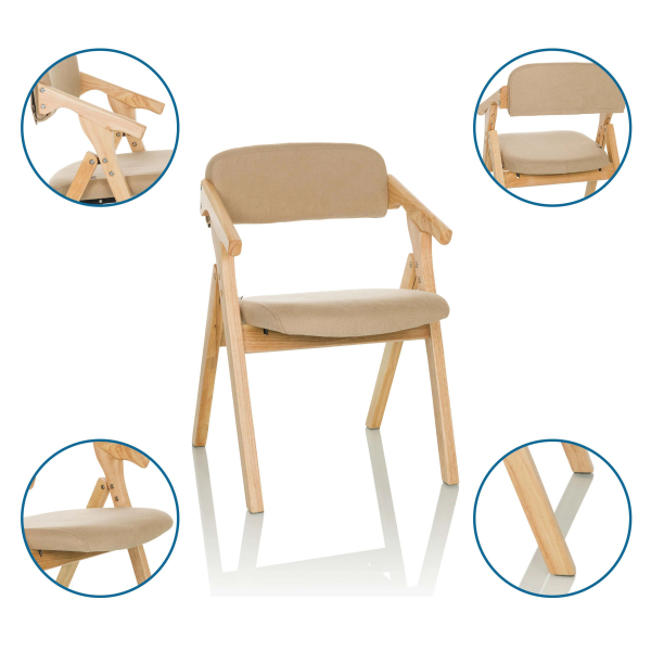 bueroland-klappstuhl-saphal-holzrahmen-stoff-beige-detail