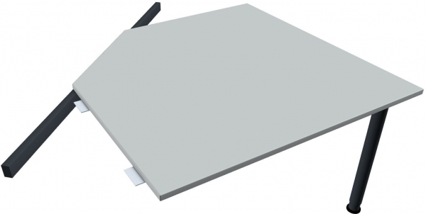 Geramoebel 4FLEX Zubehoer Fuenfeckplatte lichtgrau 122x122cm Gestell:anthrazit