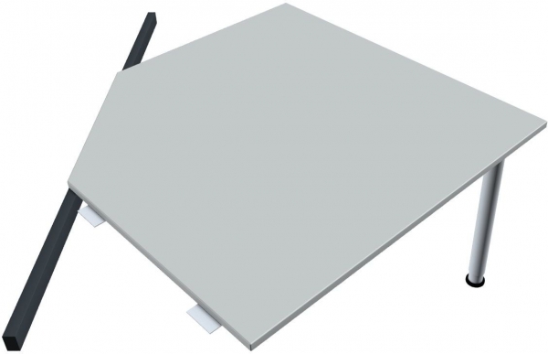 Geramoebel 4FLEX Zubehoer Fuenfeckplatte lichtgrau 122x122cm Gestell:silber Geramoebel 4FLEX Zubehoer Fuenfeckplatte lichtgrau 122x122cm Gestell:silber