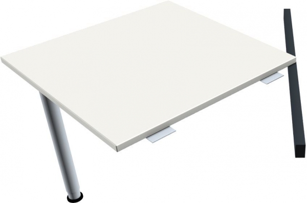 Geramoebel 4FLEX Zubehoer Quadratplatte weiss 80x80cm Gestell:silber Geramoebel 4FLEX Zubehoer Quadratplatte weiss 80x80cm Gestell:silber