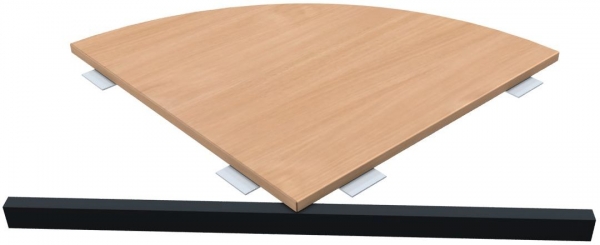 Geramoebel 4FLEX Zubehoer Viertelkreisplatte Buche 80x80cm Geramoebel 4FLEX Zubehoer Viertelkreisplatte Buche 80x80cm