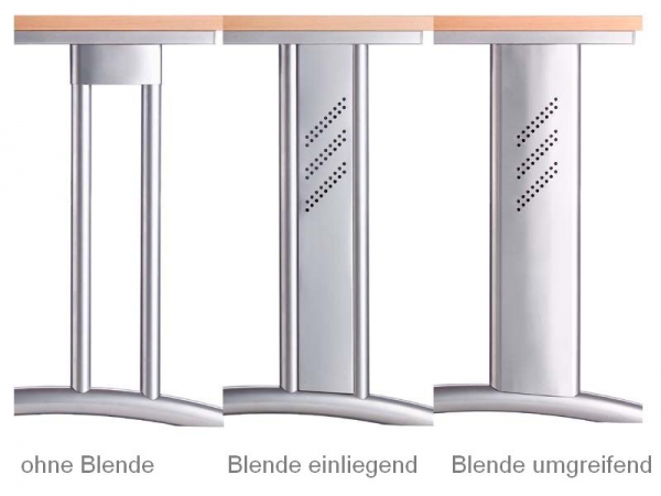 Hammerbacher B Blendenpaar einliegend silbern ca.50cm