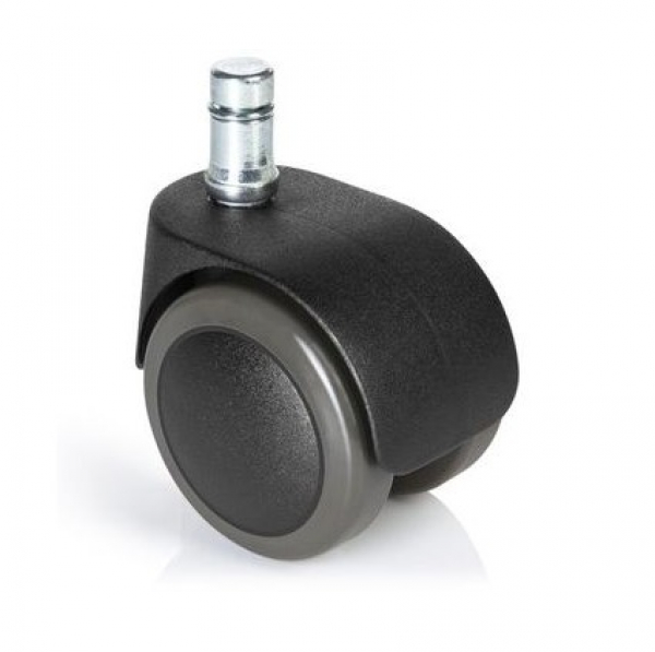 Bueroland EASY Hartbodenrollen 50mm grau/schwarz 5erPack Stift:11mm