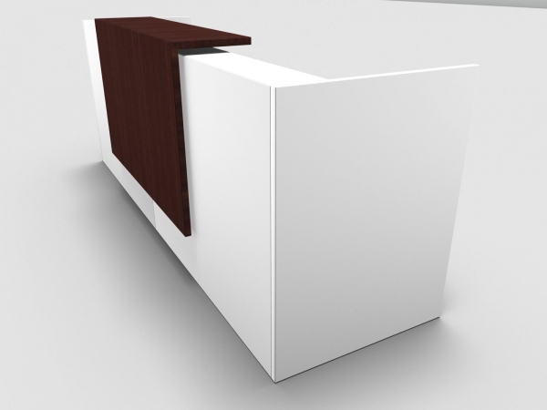 Quadrifoglio Z2 Empfangstheke C02 weiss 286cm Blende:Wenge Gestell:silbern Quadrifoglio Z2 Empfangstheke C02 weiss 286cm Blende:Wenge Gestell:silbern