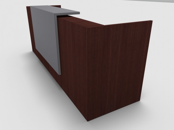 Quadrifoglio Z2 Empfangstheke C02 Wenge 286cm Blende:Lack/grau Gestell:silbern Quadrifoglio Z2 Empfangstheke C02 Wenge 286cm Blende:Lack/grau Gestell:silbern