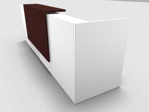 Quadrifoglio Z2 Empfangstheke C03 weiss 326cm Blende:Wenge Gestell:silbern Quadrifoglio Z2 Empfangstheke C03 weiss 326cm Blende:Wenge Gestell:silbern