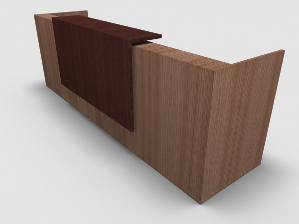 Quadrifoglio Z2 Empfangstheke C03 Walnuss 326cm Blende:Wenge Gestell:silbern Quadrifoglio Z2 Empfangstheke C03 Walnuss 326cm Blende:Wenge Gestell:silbern