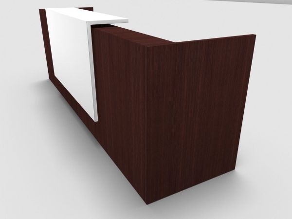 Quadrifoglio Z2 Empfangstheke C03 Wenge 326cm Blende:weiss Gestell:silbern Quadrifoglio Z2 Empfangstheke C03 Wenge 326cm Blende:weiss Gestell:silbern