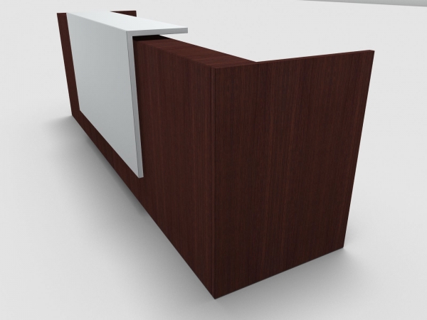 Quadrifoglio Z2 Empfangstheke C03 Wenge 326cm Blende:Lack/weiss Gestell:silbern Quadrifoglio Z2 Empfangstheke C03 Wenge 326cm Blende:Lack/weiss Gestell:silbern