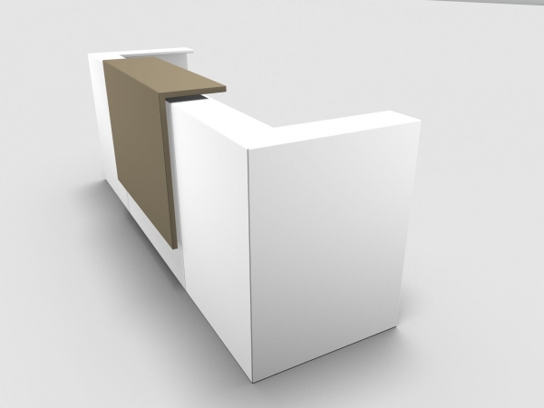 Quadrifoglio Z2 Empfangstheke C05 weiss 285cm Blende:Lack/beige Gestell:weiss