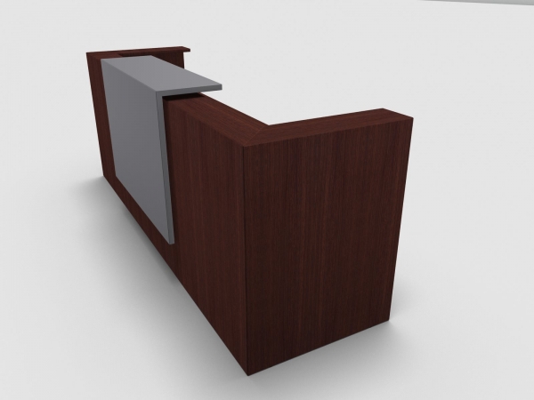 Quadrifoglio Z2 Empfangstheke C05 Wenge 285cm Blende:Lack/grau Gestell:silbern Quadrifoglio Z2 Empfangstheke C05 Wenge 285cm Blende:Lack/grau Gestell:silbern