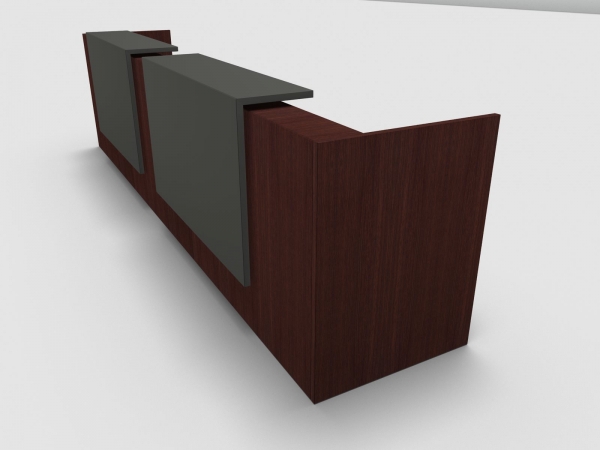Quadrifoglio Z2 Empfangstheke C11 Wenge 426cm Blende:Lack/umbra Gestell:weiss