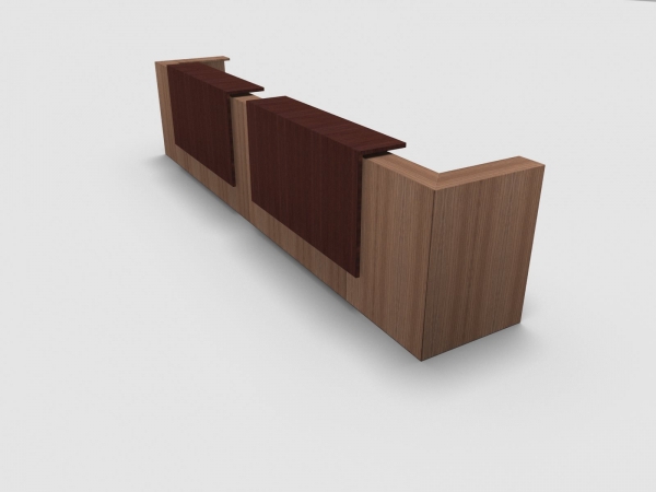 Quadrifoglio Z2 Empfangstheke C22 Walnuss 485cm Blende:Wenge Gestell:silbern Quadrifoglio Z2 Empfangstheke C22 Walnuss 485cm Blende:Wenge Gestell:silbern