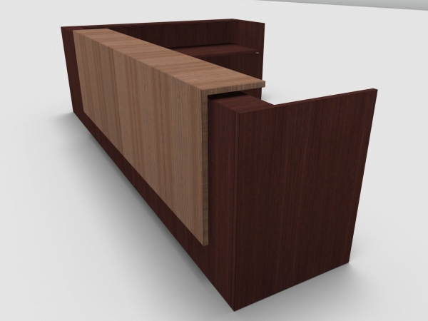 Quadrifoglio Z2 Empfangstheke C26 Wenge 406x291cm Form:L Blende:Walnuss Gestell:silbern Quadrifoglio Z2 Empfangstheke C26 Wenge 406x291cm Form:L Blende:Walnuss Gestell:silbern